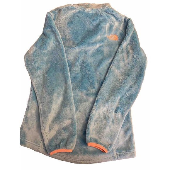 North Face Girls Fleece‎ Full Zip Jacket Size Large 14/16 Teal Pockets - Picture 3 of 5